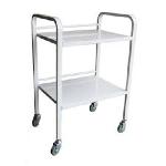 GUERIDON MEDICAL 2 PLATEAUX EN INOX