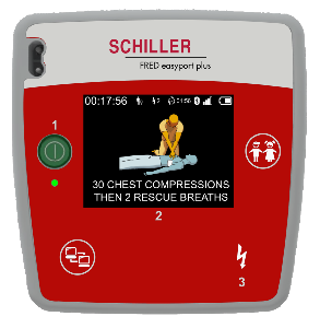 DEFIBRILLATEUR MANUEL FRED EASY PORT PLUS SCHILLER