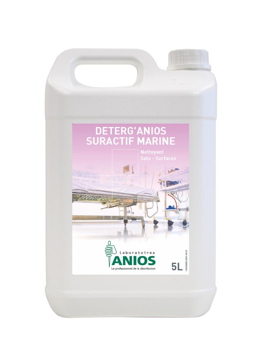 Detergent Desinfectant Desodorisant 3 En 1 Anios Pro Nettoyant sols & surfaces Deterg'Anios Suractif Marine 5L