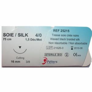 SUTURES SOIE NOIRE PETERS 18 MM