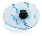 ÉLECTRODES ECG OVALES À BOUTON PRESSION CARBONE SUPPORT MOUSSE 42 X 36MM