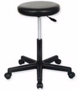 Tabouret Esthetique Professionnel À roulettes，Tabouret Industrielle avec  Noir Cuir PU Siège，Verin Gaz 48-58 cm，Charge Max. 160 kg，Tabouret  Medicalpour