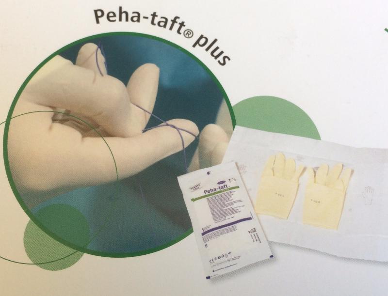 GANTS CHIRURGIE STERILE LATEX T.6,5 PEHA TAFT CLASSIC (X 50 PAIRES)