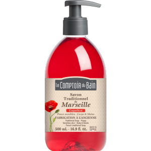Savon traditionnel de Marseille Coquelicot, GILBERT 500 ml