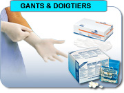 GANTS D'EXAMEN, DOIGTIERS MEDICAUX