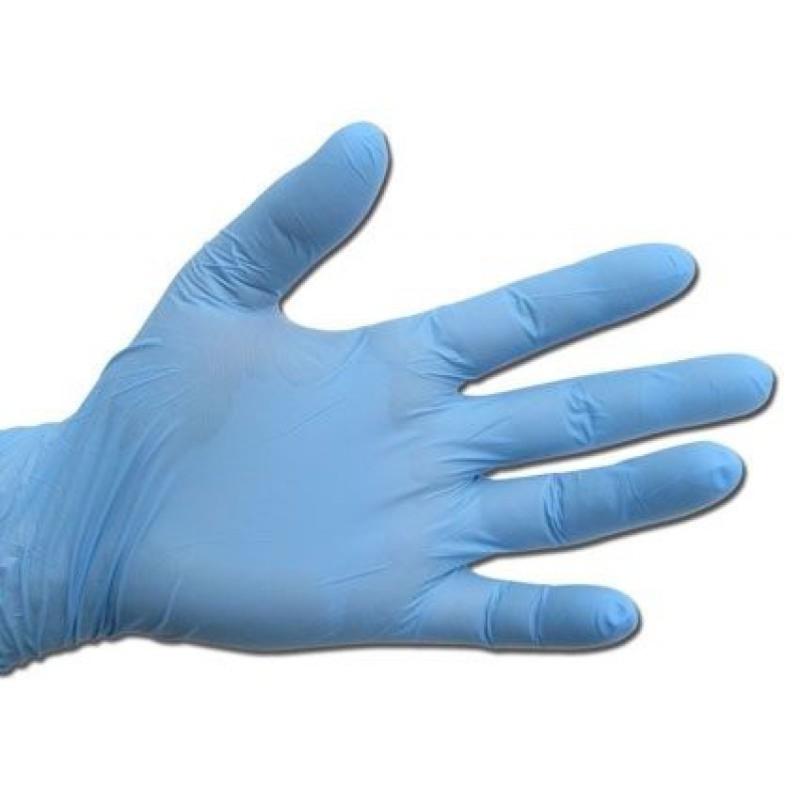 Gants d'examen jetables en nitrile bleu non poudré - Evaflor paris