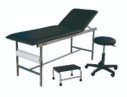 PACK DIVAN D EXAMEN+TABOURET+ MARCHEPIED 1 MARCHE INOX NOIR